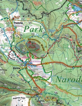 OWY STOŁOWE MOUNTAINS KARKONOSZE ЛАМИНИРОВАННАЯ КАРТА x 3 КОМПАСА