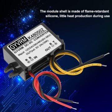 ПОНИЖАЮЩИЙ ПРЕОБРАЗОВАТЕЛЬ DC-DC МОДУЛЬ 12V/24V/36V/48V В 5V 2A ВЫСОКАЯ ПРОИЗВОДИТЕЛЬНОСТЬ