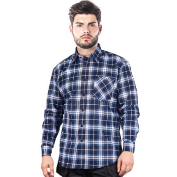 KOSZULA MĘSKA FLANELOWA W KRATĘ BAWEŁNA JAKOŚĆ 4XL
