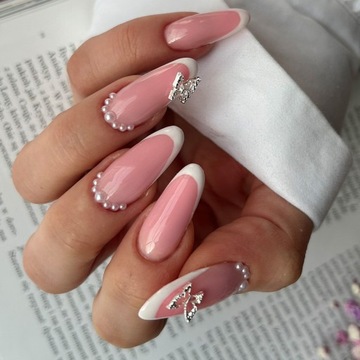 3D украшения для ногтей украшения серебряные бабочки 50 штук