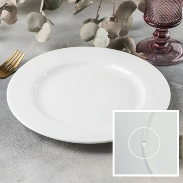 Плитка для обеденной тарелки 24,5 x 24,5 см Wilmax БЕЛЫЙ ФАРФОР