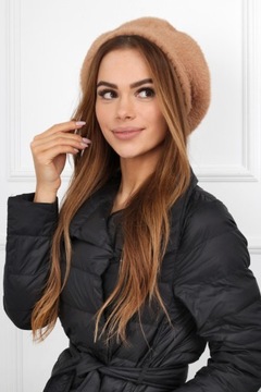 БЕРЕТ ЖЕНСКИЙ ЗИМНИЙ НА ЗИМУ ТЕПЛЫЙ УДОБНЫЙ ПЛОТНЫЙ ЖЕНСКИЙ КРУГ АЛЬПАКА