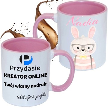 KUBEK Z TWOIM WŁASNYM DOWOLNYM NADRUKIEM FOTO ZDJĘCIEM LOGO NA PREZENT
