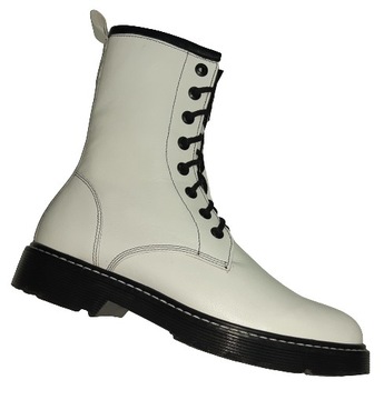 PASCUELLO Trapery Glany SKÓRA r.40 biały