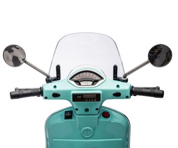 БИРЮЗОВЫЙ МОТОР VESPA GTS MILLY MALLY АККУМУЛЯТОРНЫЙ СКУТЕР МЯТНЫЙ МУЗЫКАЛЬНЫЙ СВЕТОДИОД