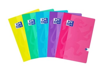 ZESZYT A5 w KRATKĘ 16 kartek OXFORD SWEET laminowane ZESZYTY SZKOLNE neon.