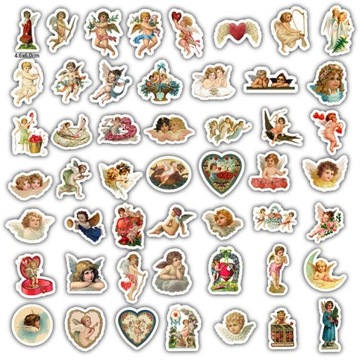 ANIOŁKOWY MIX NAKLEJKI NA LAPTOP STICKERBOMB 50szt