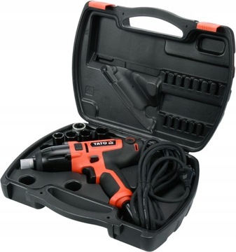 ЭЛЕКТРИЧЕСКИЙ УДАРНЫЙ КЛЮЧ YATO 450 Вт 1/2 + 10 НАСАДОК GEKO + АДАПТЕР DEWALT