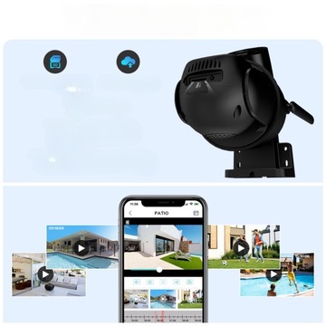 ВРАЩАЮЩАЯСЯ ДВОЙНАЯ НАРУЖНАЯ КАМЕРА С Wi-Fi ULTRA HD 270 градусов, 2 объектива