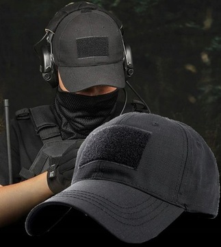 Бейсболка тактическая Мужская Черная милитари Летняя милитари MILITARY