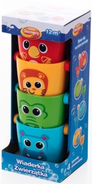 Dumel BUCKET ANIMALS Игрушки для ванны для ванны Чашки для воды 4 шт.