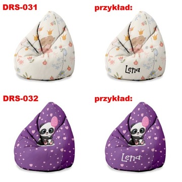 Пуф для девочки и ребенка Персонализация Сумка Sako XXL Подарок на день рождения