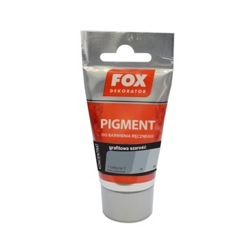 FARBA AKRYKOWA PIGMENT FOX 0,4 l BARWIENIE RĘCZNE GRAFITOWA SZAROŚĆ