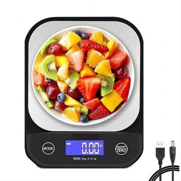ELEKTRONICZNA WAGA KUCHENNA DO KAWY EKRAN LCD TARA 5kg 0.1g