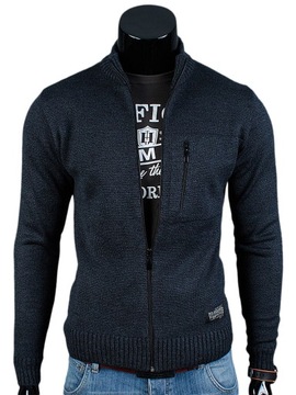 GRUBY Sweter ROZPINANY AS05 Granat__L_PRODUKT_PL