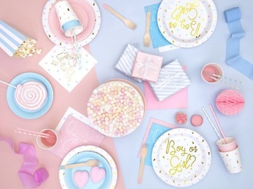 БУМАЖНЫЕ ТАРЕЛКИ 23 см ДЛЯ ДЕТСКОГО ДУША ДЛЯ МАЛЬЧИКОВ ИЛИ ДЕВОЧЕК