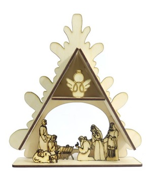 УКРАШЕНИЕ ИЗ ФАНЕРЫ, НИТЧА, СТАБИЛЬНАЯ К РОЖДЕСТВЕНСКОМУ EQ82