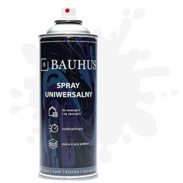 LAKIER w sprayu Biały Połysk FARBA SPRAY EMALIA RAL 9010 Uniwersalny