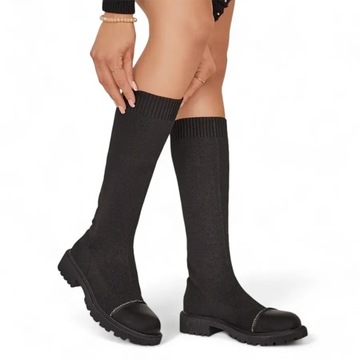 CZARNE KOZAKI DAMSKIE FOMLEG 37