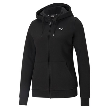 PUMA BLUZA DAMSKA ROZPINANA Z KAPTUREM CZARNA SPORTOWA KLASYCZNA ROZMIAR XS