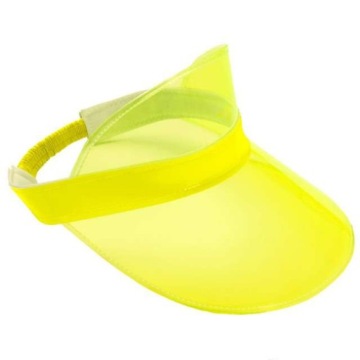 plastikowy ŻÓŁTY daszek lata 80-te rozm. un. DISCO