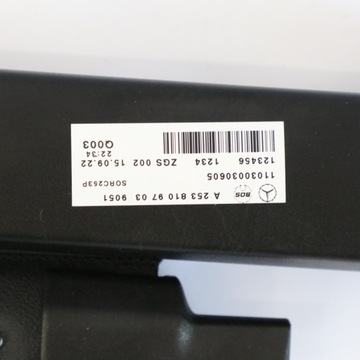 MERCEDES GLC C253 ROLETA POLIČKA KUFRU ČERNÁ A2538109703