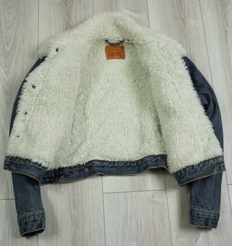 LEVI STRAUSS LEVI'S SHERPA KURTKA JEANSOWA OCIEPLANA r. L