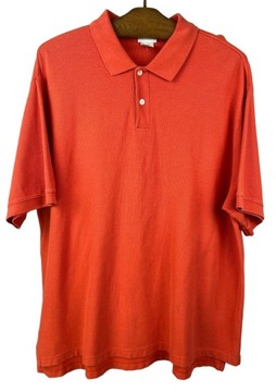 Koszulka męska polo z kołnierzykiem pomarańczowa casual L.L.Bean r. XL USA