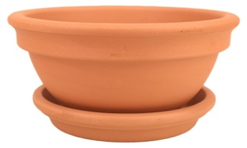 Misa Donica Ceramiczna Gliniana Prosta Klasyczna Terakota 23cm z Podstawką