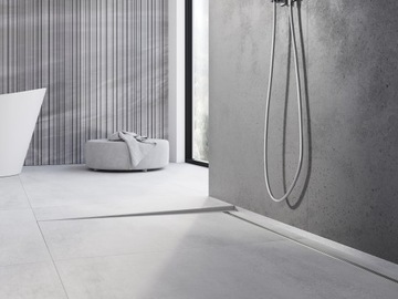 ВЫДВИЖНАЯ ПОЛОСКА MEXEN LINE-B ДЛЯ НАПОЛЬНОГО ДУШЕВОГО ПОДДОНА 120 СМ ЛЕВАЯ INOX