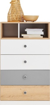 Молодёжная мебель PIXEL 4 белый серый шкаф-стол