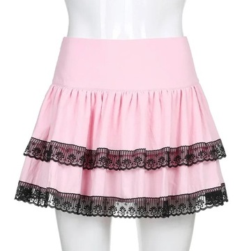 Kawaii Mini Lace Skirts Women Lolita Style Sweet H