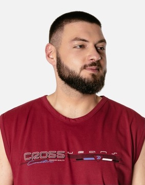 Duża Koszulka Męska Bez Rękawów Bokserka Podkoszulek Tank Top 3017-8 r 4XL