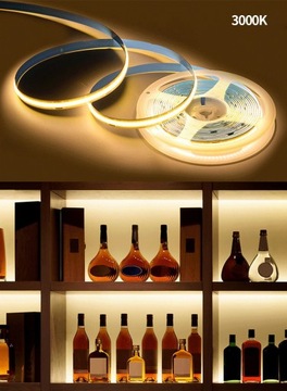 Светодиодная лента COB 24В 480 диодов на метр Neon Warm 5м LED Pro line