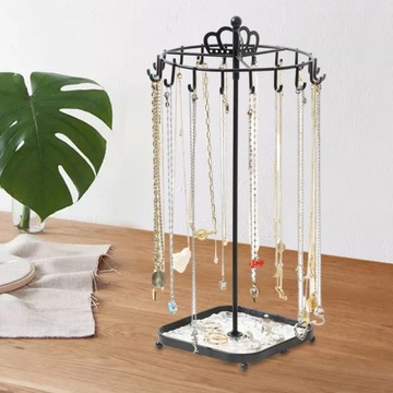 Поворотный держатель для ювелирных изделий Держатель для браслета Железные украшения Черный