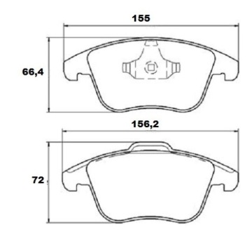 Передние тормозные колодки Ford Mondeo MK4 S-MAX Galaxy Volvo S60 V60 V70 S80