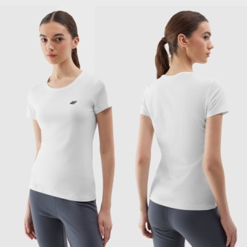 ФУТБОЛКА 4F ЖЕНСКАЯ СПОРТИВНАЯ ФУТБОЛКА, ХЛОПОК SS24