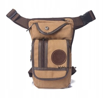 Męska płócienna torba na udo survival/motocyklowa