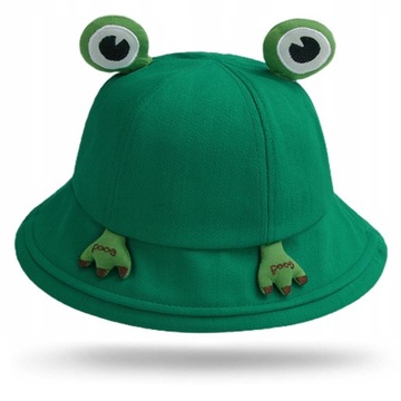 KAPELUSZ RYBACKI BUCKET CZAPKA HAT ŻABA ZIELONY