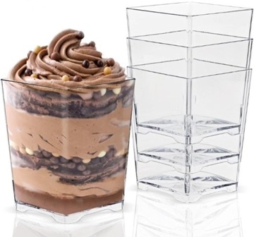 Pucharki na deserki pojemnik Fingerfood TOWER na przekąski 110ml 12szt