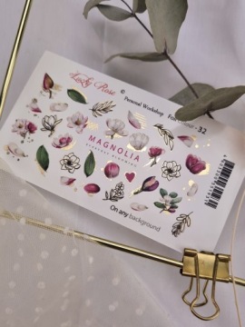 НАКЛЕЙКИ ДЛЯ НОГТЕЙ LUCKY ROSE FOIL C.GOLD-32