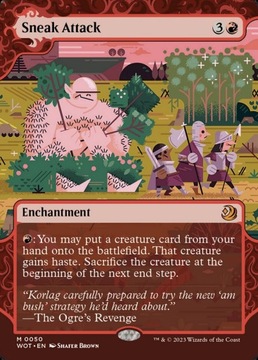 [MTG] Sneak Attack (WOT) [BORDERLESS, SHOWCASE]