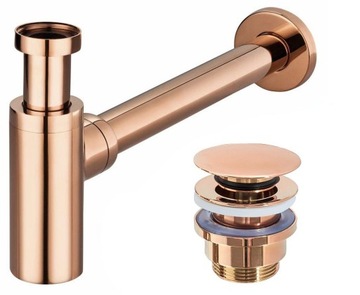 Syfon umywalkowy korek Klik-Klak ROSE GOLD - REA