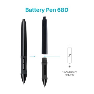 Цифровой аккумуляторный стилус HUION PEN68D/P68D Замена PC332/PE330