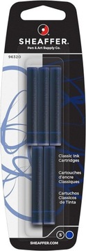 NABOJE DO PIÓRA SHEAFFER KRÓTKIE NIEBIESKIE 5szt