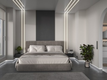 алюминиевый светодиодный профиль ДЛЯ СВЕТОДИОДНОЙ ЛЕНТЫ С ЛАМПОЙ, 2м, анодированный