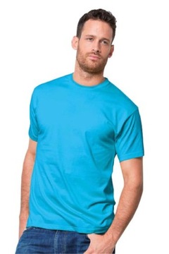 T-SHIRT MĘSKI koszulka 100% bawełna JHK OCEAN niebieska RB L