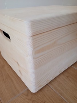 PUDEŁKO DREWNIANE SKRZYNKA POJEMNIK 30x40x23cm UCHWYT DECOUPAGE