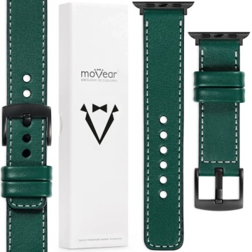 Pásek pro Apple Watch 10 9 8 7 6 5 Se 49/46-44 mm Kožený Premium Movear
