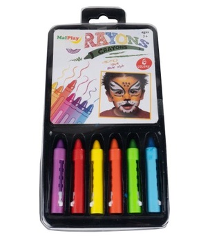 ВЫРЕЗНЫЕ МАШИНЫ ДЛЯ КРАСКИ ЛИЦА, СЕРТИФИЦИРОВАНЫ CE, 6 ЦВЕТОВ, 6,5 см